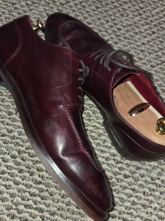 Cobbler Union Oxblood Burgundy Calfskin Norwegian Split Toe Derby UK 11 US 12 main image 6